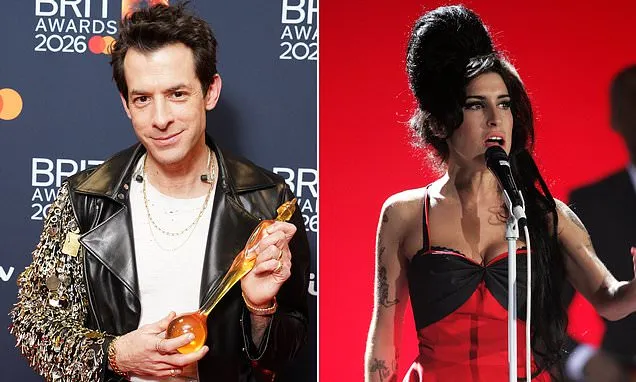 Mark Ronson pays an emotional tribute to Amy Winehouse at the BRITs