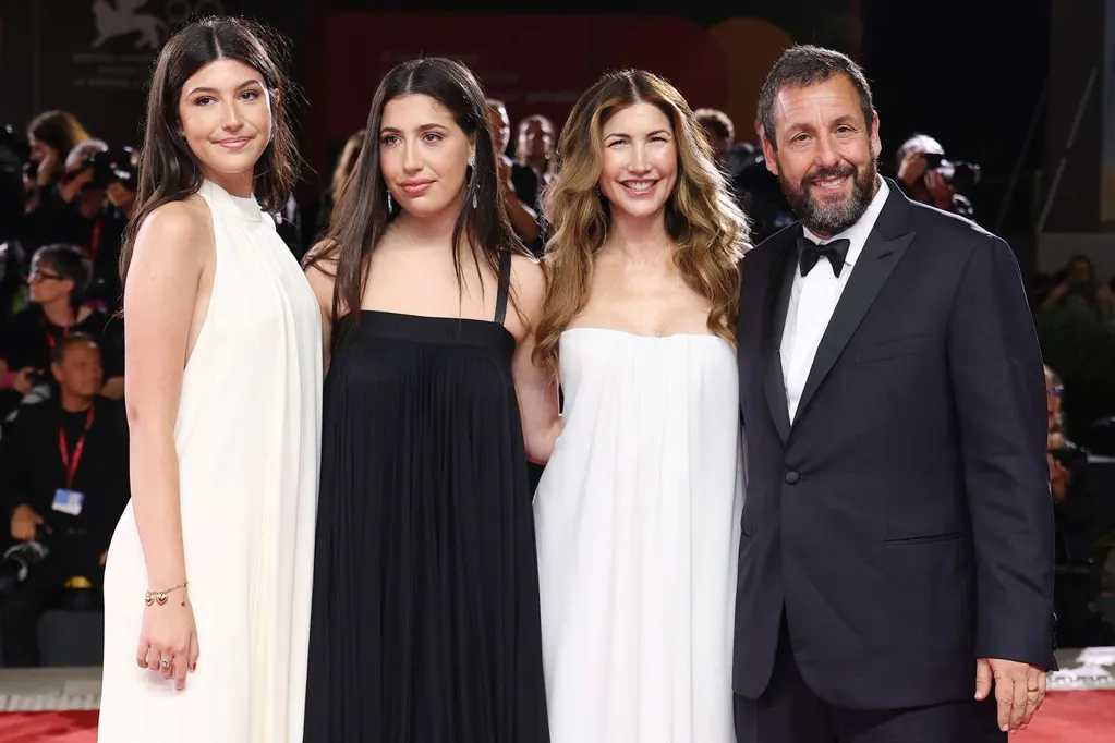 Adam Sandler Makes a Rare Appearance in a Tux at the Venice Film Festival Alongside His Glam Wife and Daughters