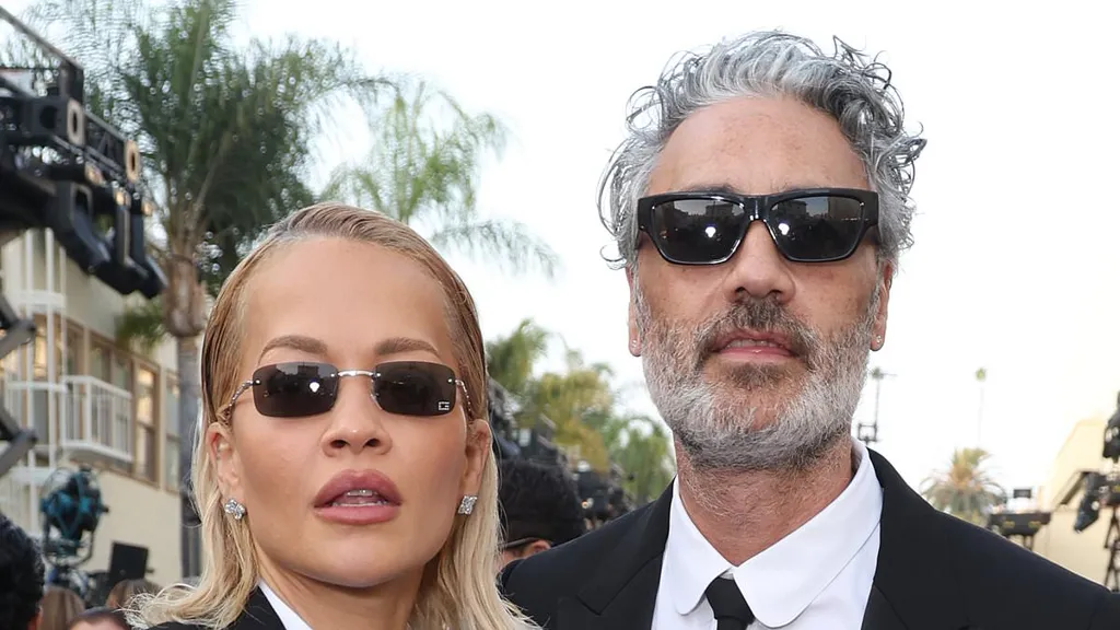 Rita Ora matches her husband Taika Waititi at the Vogue World show