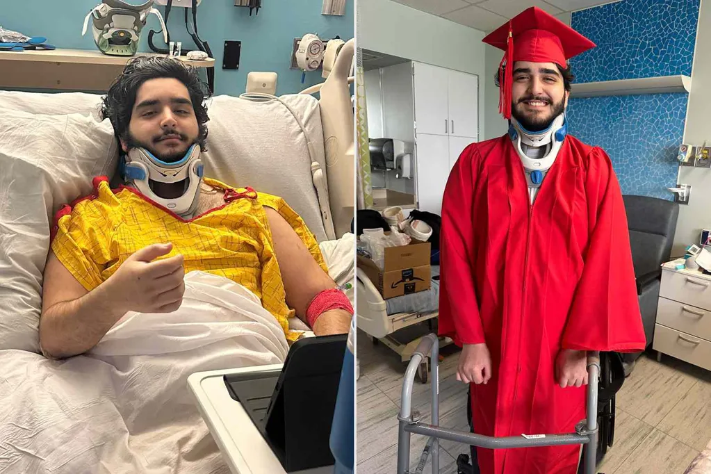 Hospital Organizes Mock Ceremony to Help Teen Walk at Graduation After 'Intense' Car Crash Left Him Partially Paralyzed