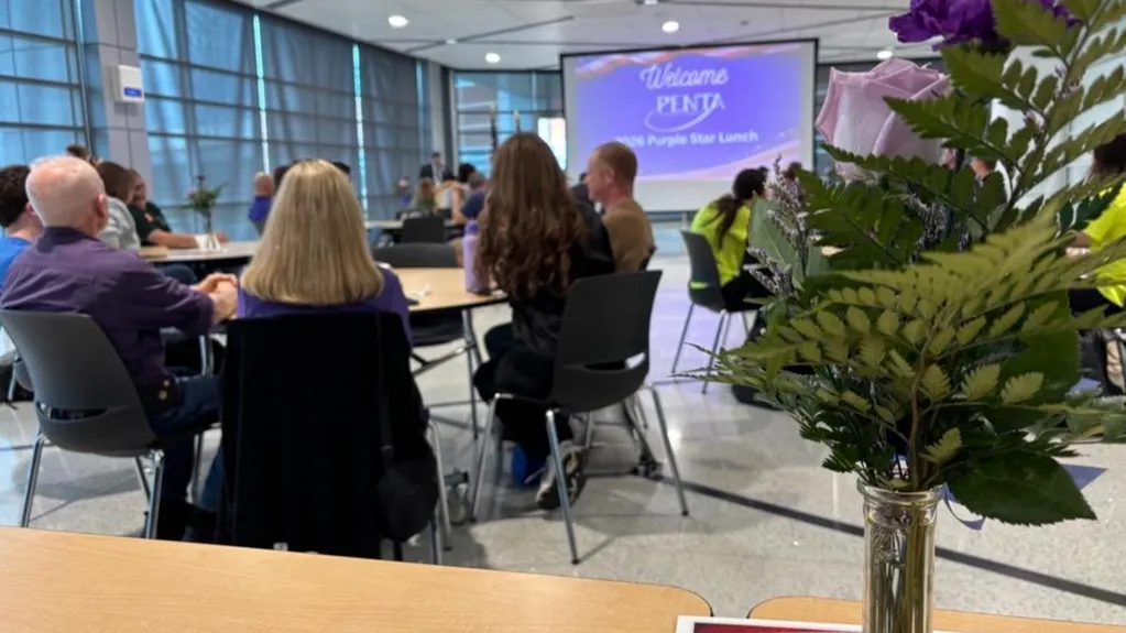 Penta Career Center honors military-connected students, families during Purple Up Day