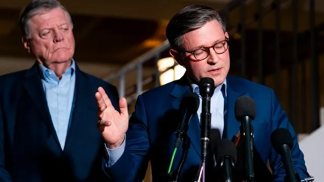 Speaker Johnson pushes against war powers resolution: 'Frightening'