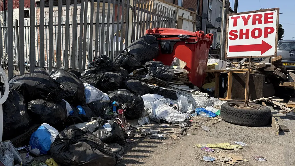 Rats and rotting piles of waste flood the streets of Birmingham