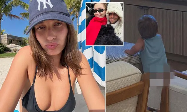 Justin Bieber shows off bikini-clad wife Hailey and rare photos of son