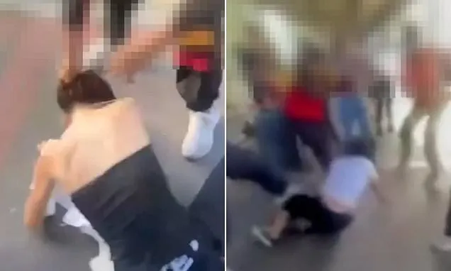 Gang of girls caught on video bashing helpless 12-year-old
