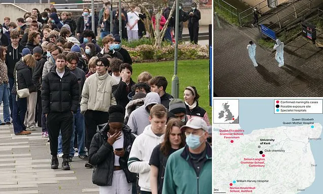 Officials scramble to find 1,000s exposed to Kent meningitis strain