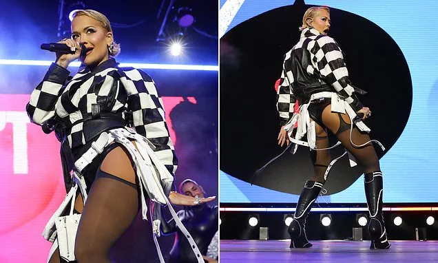 Rita Ora sends pulses racing performing at the Australian Grand Prix