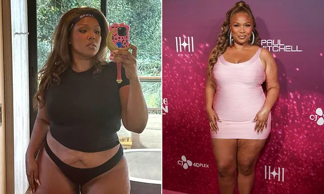Lizzo poses in underwear and crop top to show off her 60lb weight loss