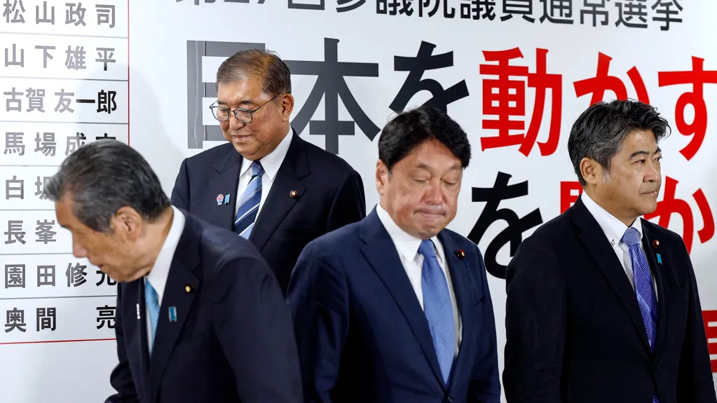 Calls for Japan's Leader to Resign as His Party Faces Election Defeat