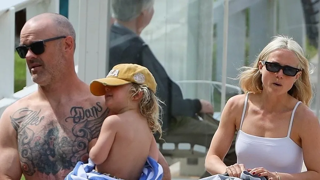 NRL star Nate Myles and wife Tessa enjoy rare family beach day