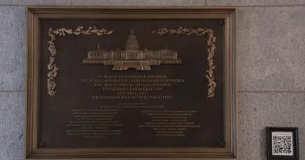 Jan. 6 plaque honoring police officers is now displayed at the Capitol after a 3-year delay