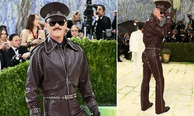 Luke Evans sports head-to-toe leather on the Met Gala red carpet