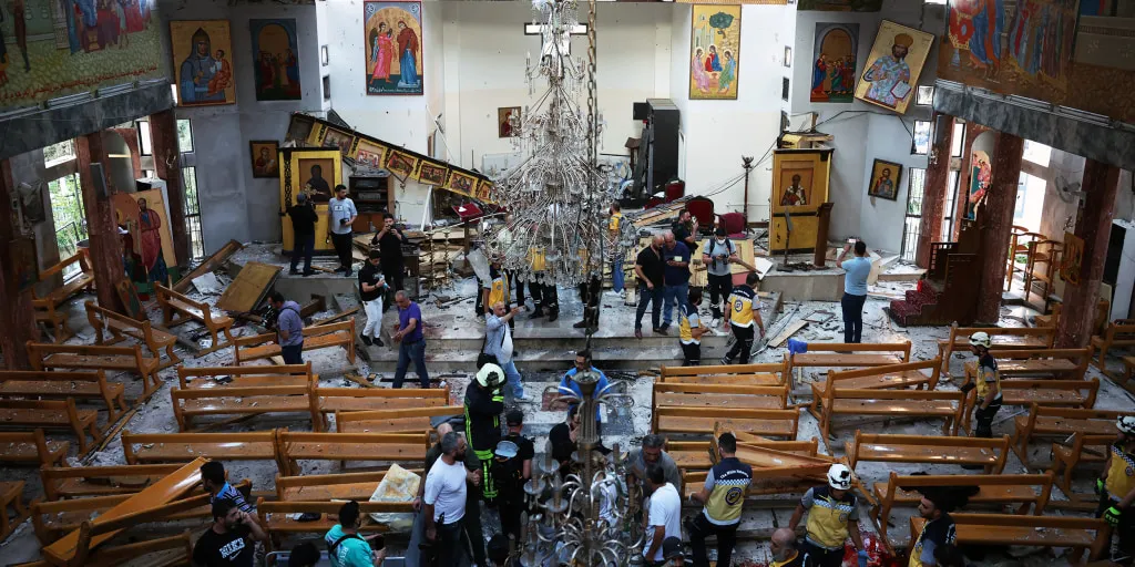 Suicide bomber kills at least 22 in Greek Orthodox church in Syria