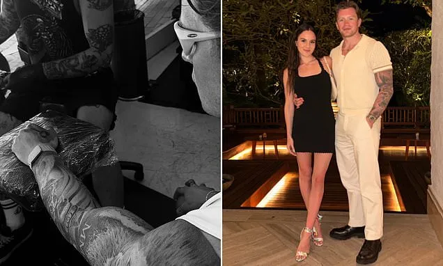 Adam Peaty shows off his new tattoo in honeymoon snaps
