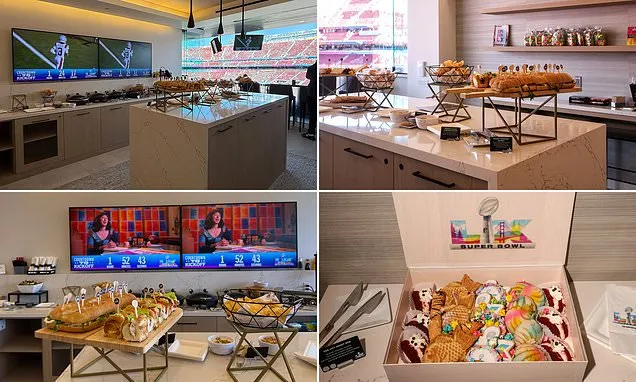 How the elite did the Super Bowl in style: Inside a $1.5million suite