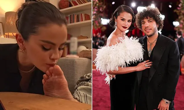 Selena Gomez disgusts fans as she KISSES Benny Blanco's feet