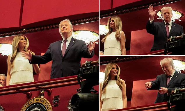Donald Trump and Melania attend the opening night of Chicago