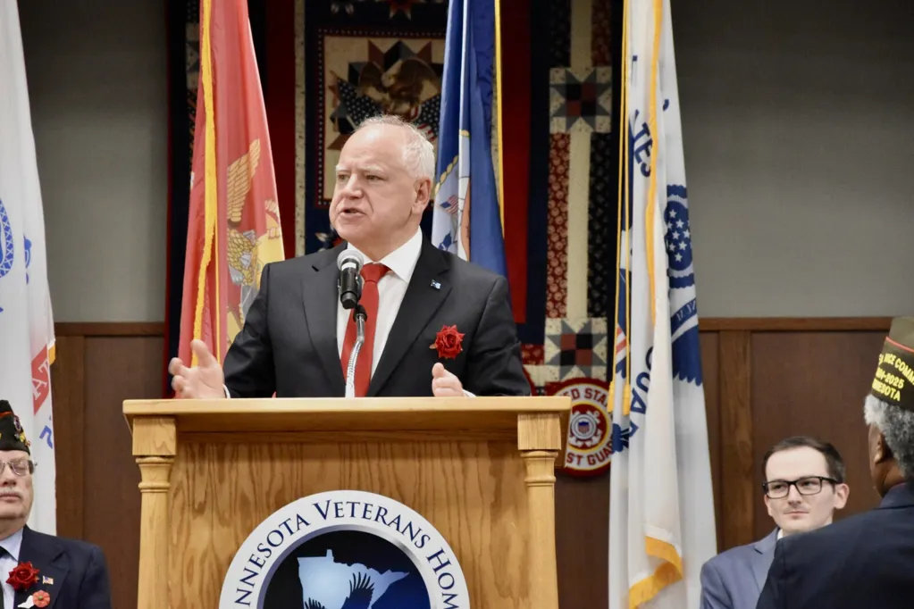 Walz visits care home for Veterans Day, celebrates Minnesota's support for veteran community