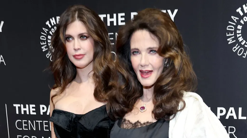 Wonder Woman star Lynda Carter, 73, poses with mini-me daughter