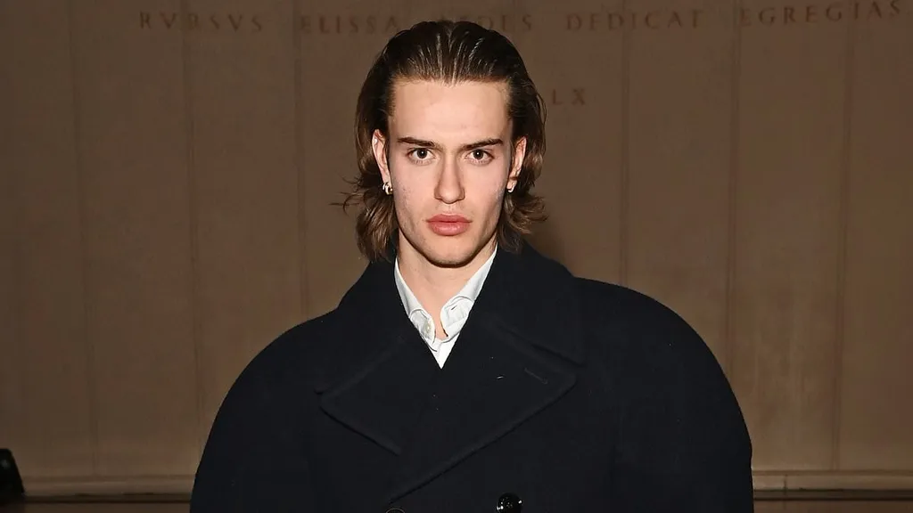 Sir Rod Stewart's son Alastair storms the runway at Kent&Curwen show