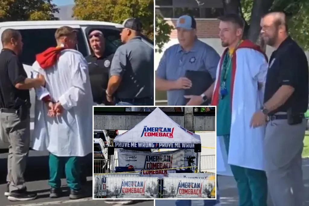 Prowler wearing lab coat arrested after sneaking into Charlie Kirk...