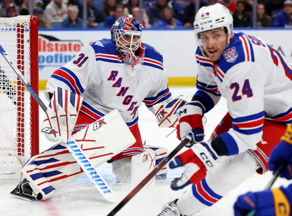Shesterkin fuels Sullivan's first win as Rangers coach, Trocheck leaves with injury