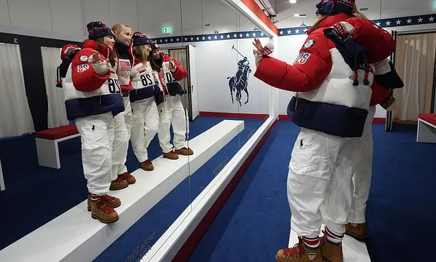 US Olympians are greeted at Milan's airport with star-spangled...