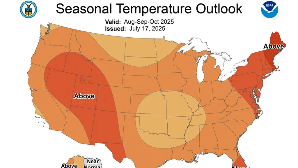 First glimpses of fall 2025 forecast warn of high temperatures across USA