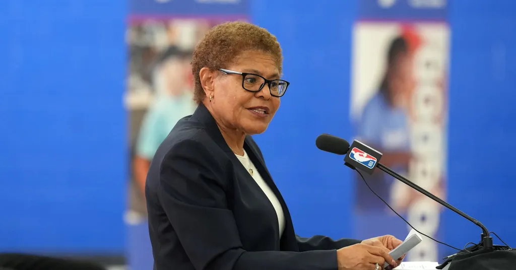 LA Mayor Bass calls on LA28 chair Wasserman to resign