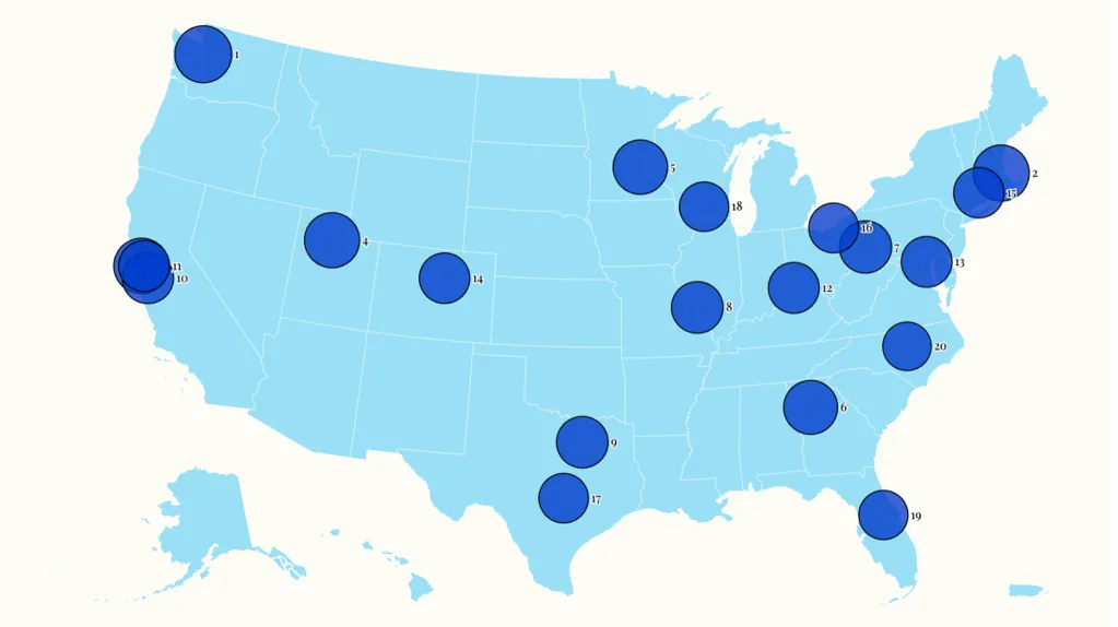 Map Shows America's Nerdiest Cities