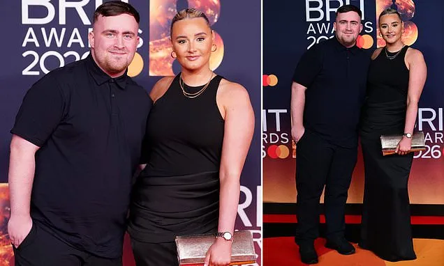 Luke Littler joins his devoted girlfriend Faith Millar at the BRITs