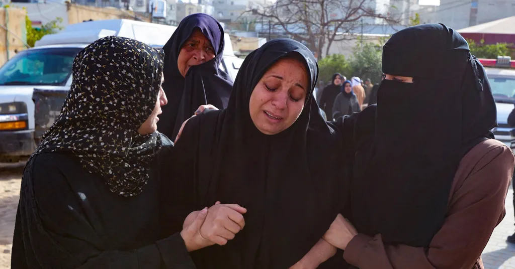 Israeli airstrikes kill 9 in Gaza, including tent camp, Palestinian officials say