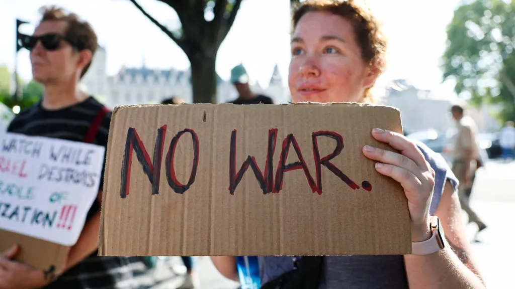 Protests erupt calling for Trump, U.S. to say out of war in Middle East