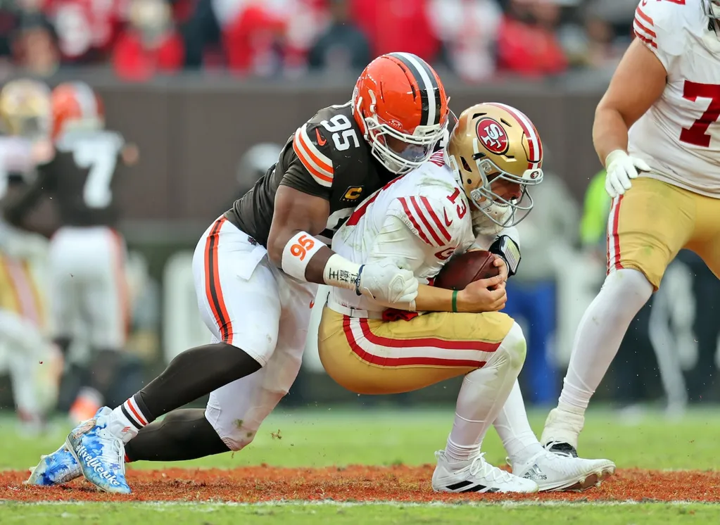 'He's the best to ever do it': Trent Williams' high praise for Myles Garrett after Browns' 26-8 loss to the 49ers