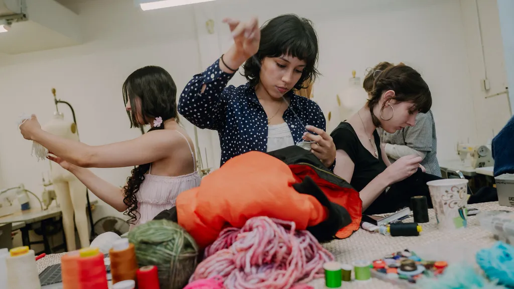The Pratt Students Patching Pants in a Brooklyn Mending Circle
