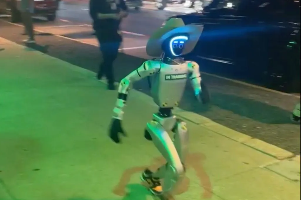 Slick-talking, cowboy hat-wearing robot dubbed 'Jake the Rizzbot'...