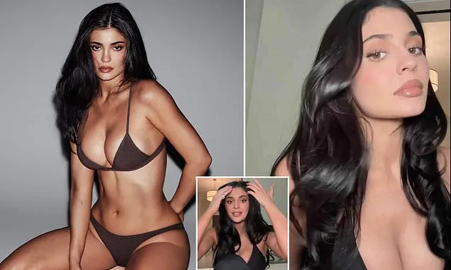 Kylie Jenner models a bra as she reveals one of her favorite vices.