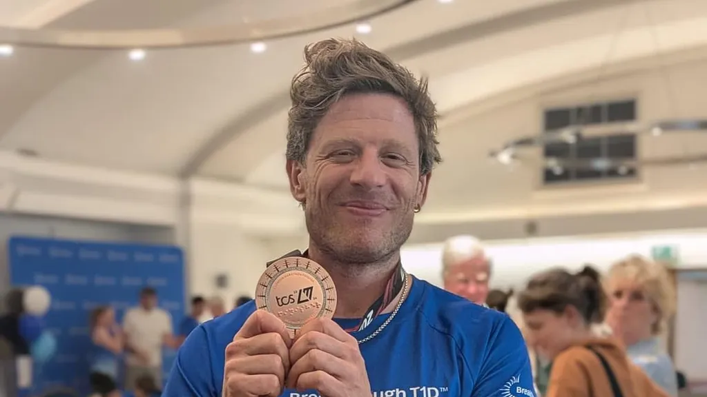 James Norton beams after running London Marathon for diabetes charity