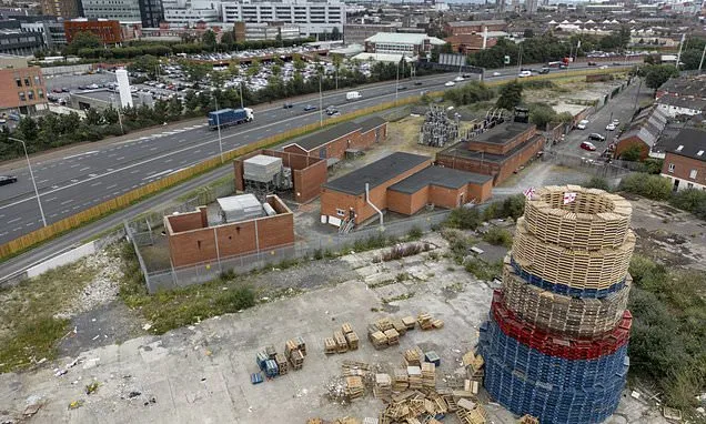 Concern after Loyalist bonfire in Belfast is sited close to...