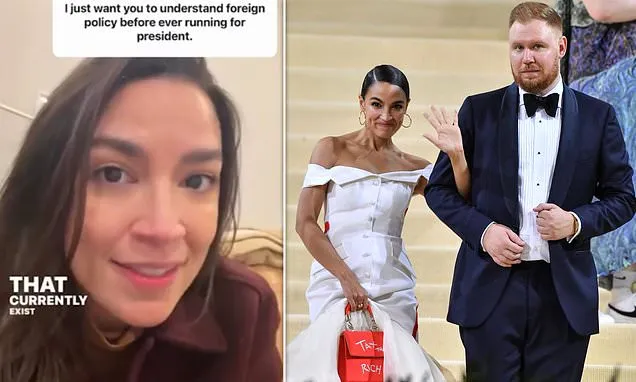 AOC hits back at critics over Munich speech fiasco as fiancé snores