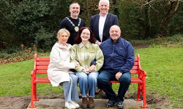 Red bench unveiled in park in tribute to young woman living with...