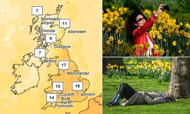 Britain set for the warmest day of the year so far