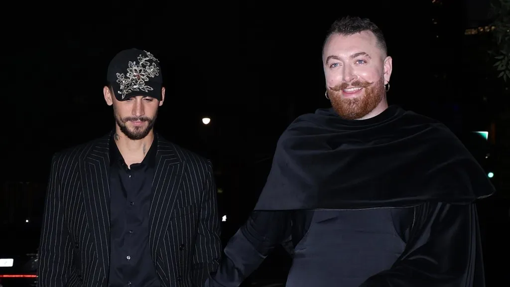 Sam Smith turns head in dramatic gown with boyfriend at NYFW