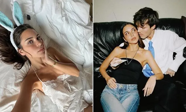 Cruz Beckham's Jackie Apostel shares racy Easter snap in lace pyjamas