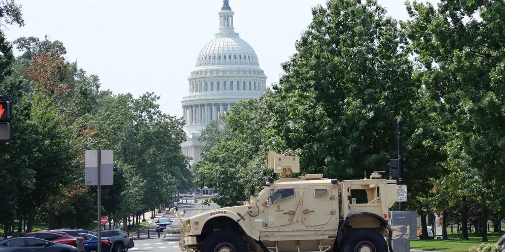 National Guard military vehicle collides with civilian car in DC's Capitol Hill neighborhood
