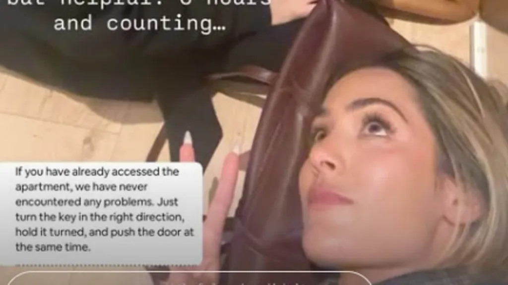 Frankie Bridge gets locked out of her Paris Airbnb for SEVEN hours