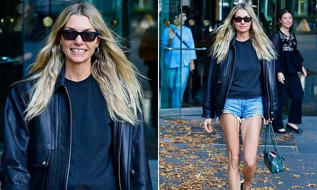 Model Jessica Hart is all smiles as she steps out in Melbourne