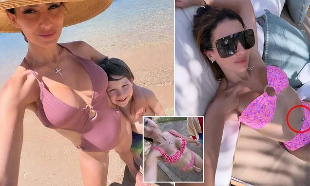 Hilaria Baldwin, 42, flashes new piercing in rare bikini photos