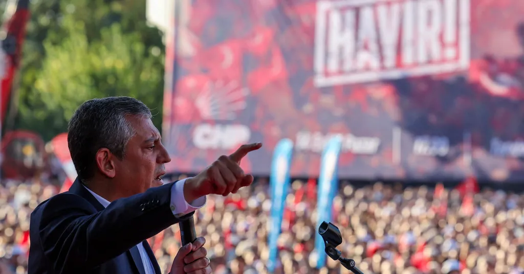 Tens of thousands protest against legal crackdown on Turkey's main opposition party