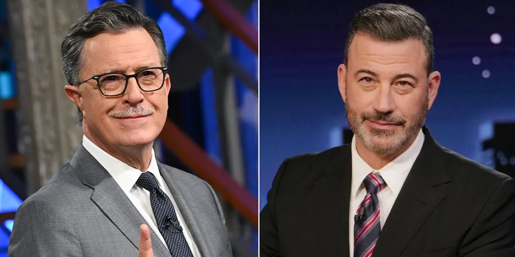 Colbert skewers CBS for denying deep-sixing of candidate interview, while Kimmel hosts Democratic fundraiser